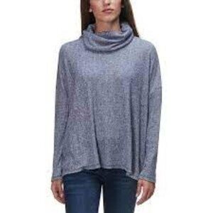 Dylan By True Grit Cowl Neck Sweater Womens S Gray Heather Lightweight Tunic Top